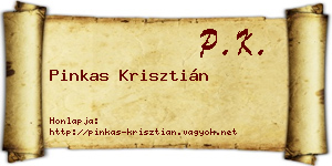 Pinkas Krisztián névjegykártya